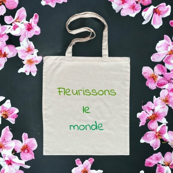 Totebag léger - Fleurissons le monde