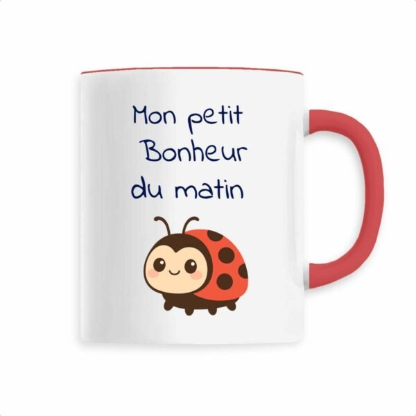 Mug céramique Coccinelle - Mon petit Bonheur du matin
