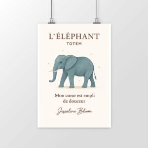 Poster vertical - L’Éléphant Totem Mantra de Douceur
