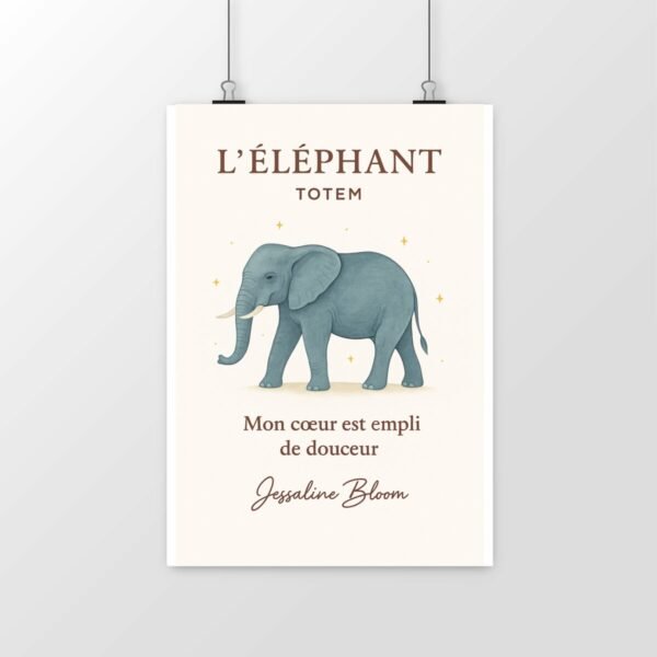 Poster vertical - L’Éléphant Totem Mantra de Douceur