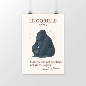 Poster vertical Gorille Totem