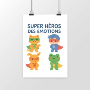Poster vertical - Super Héros des émotions