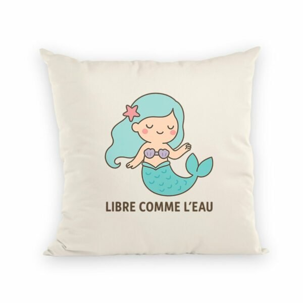 Coussin - Sirène - Libre comme l'eau