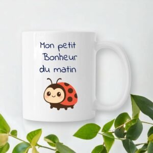 Mug céramique Coccinelle - Mon petit Bonheur du matin