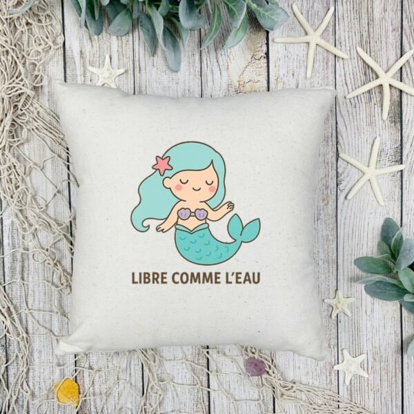 Coussin - Sirène - Libre comme l'eau