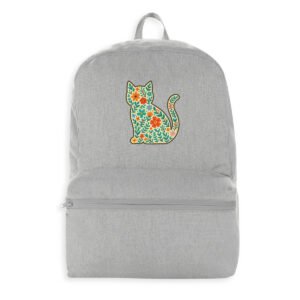 Sac à dos 100 % recyclé avec chaton floral