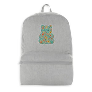 Sac à dos 100 % recyclé avec ourson floral