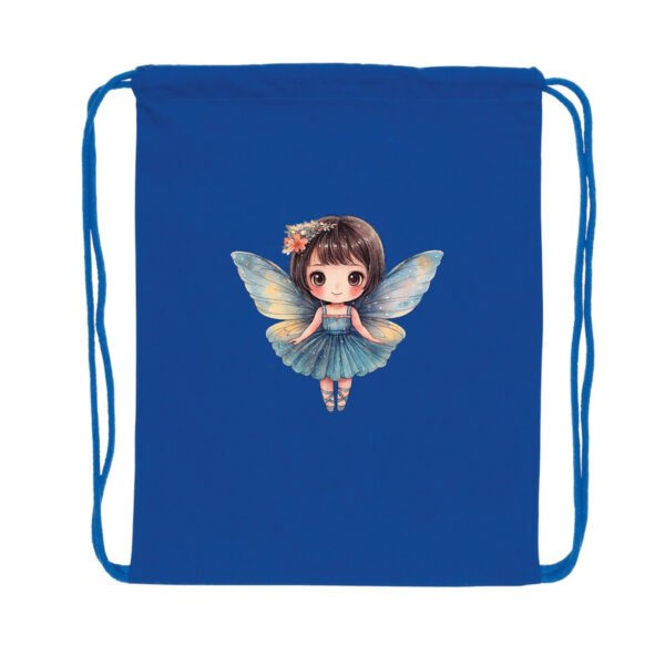 Sac à dos à cordelettes recyclé - Petite fée aquarelle