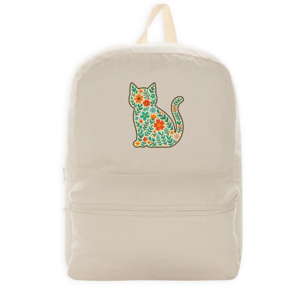 Sac à dos 100 % recyclé avec chaton floral