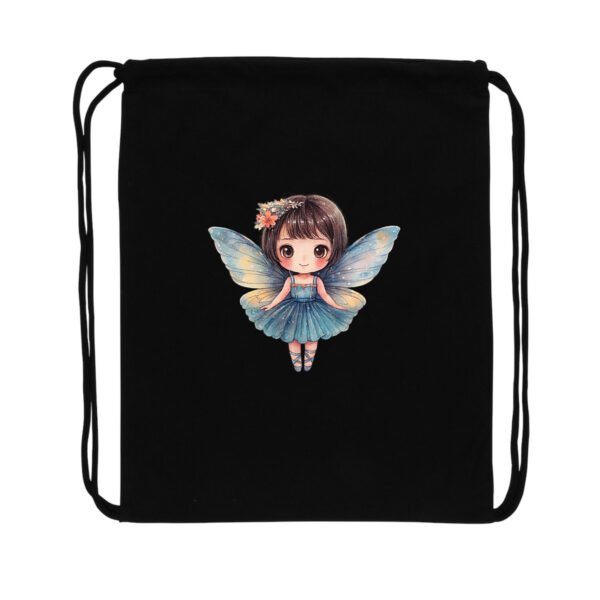 Sac à dos à cordelettes recyclé - Petite fée aquarelle