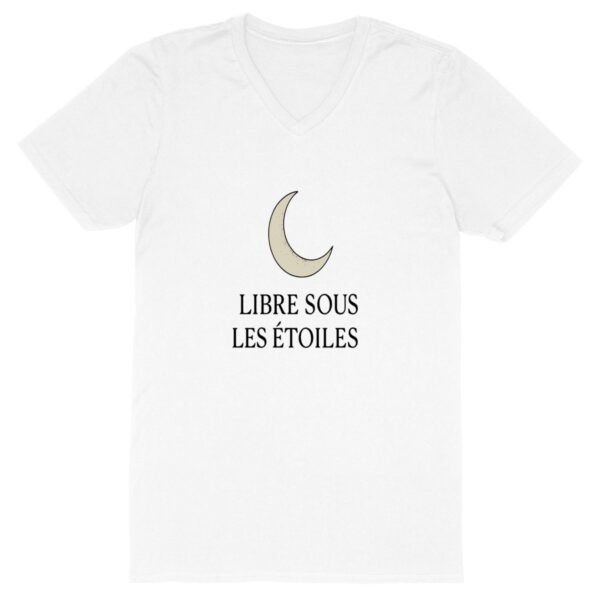 T-shirt Homme Col V - Libre sous les Étoiles