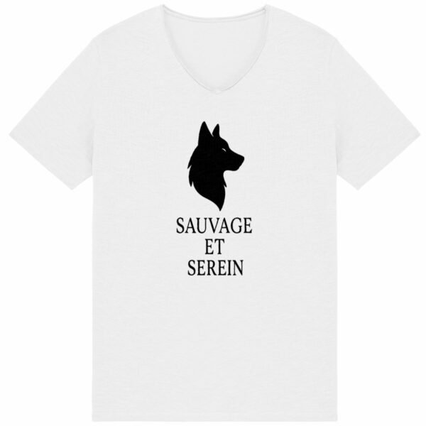 T-shirt Homme Slub - Loup Sauvage et Serein