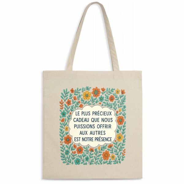 Totebag léger avec doodles floraux