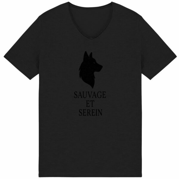 T-shirt Homme Slub - Loup Sauvage et Serein