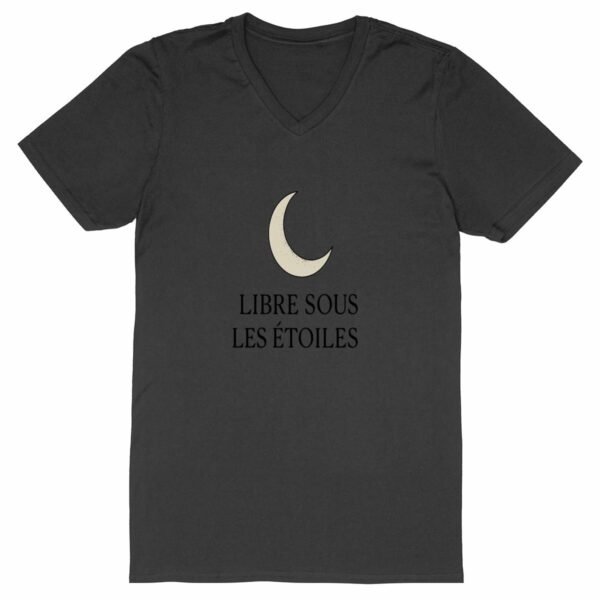 T-shirt Homme Col V - Libre sous les Étoiles